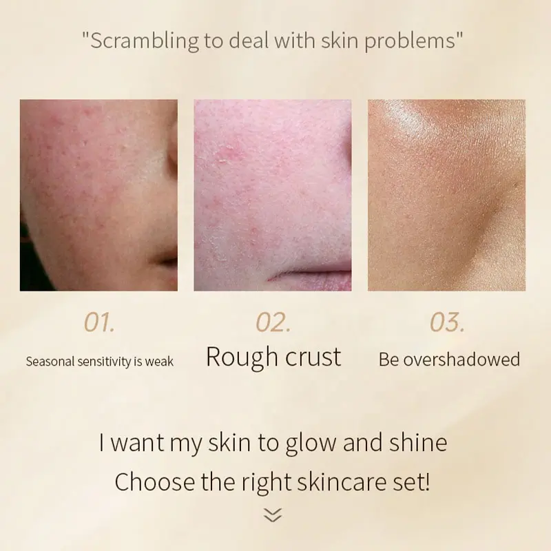 OEM in Stock Goat Milk Skincare 12 Pcs Anti-Aging Moisturizing Revitalizing Skin for Home Beauty Salon Luxury Skin Care