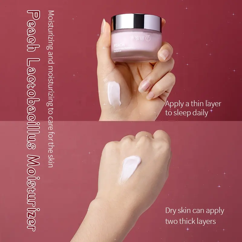 OEM Peach Probiotic Skincare Hydrating Moisturizer Nourishing Radiant Skin Lactic Acid Bacteria Complete Facial Care