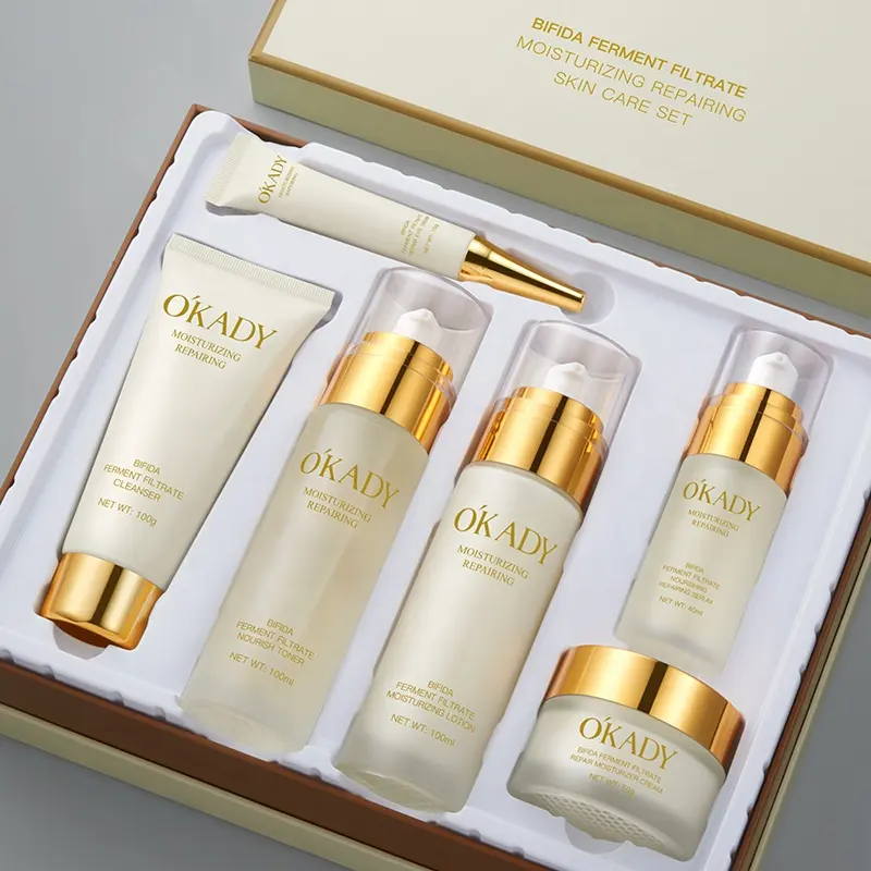 O'KADY 6pcs Bifida Ferment Skincare Set Strengthen Nourish Skin Barrier Nourishing Hydrating Revitalize Brightening Facial Set