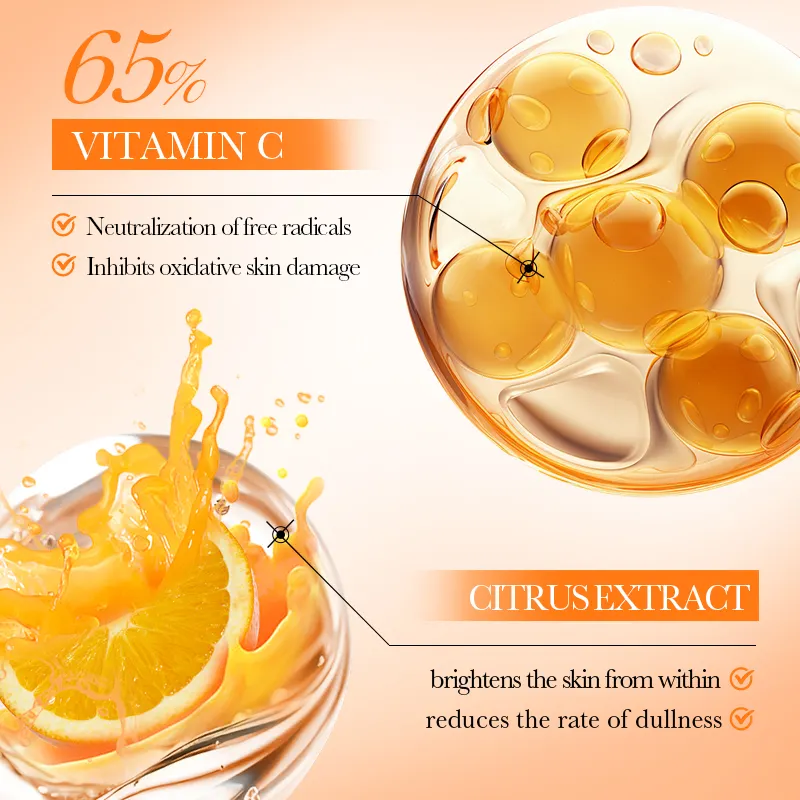 OEM BIOAQUA Private Label Natural Vitamin C Whitening Six-piece Set Antioxidant Moisturizing Face Skin Care Set for Women