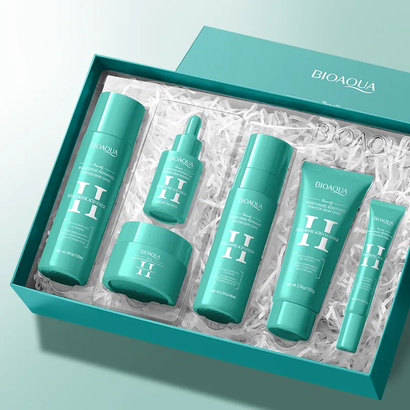 OEM Private Label BIOAQUA Hyaluronic Acid Moisturizing Repair Set Korean Natural Hydra Serum Facial Skin Care Face Cream Lotion
