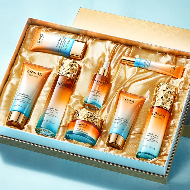 OEM Private Label Ferulate Carnosine Skincare Set Toner Cream Anti Aging Wrinkles Brightening Moisturizing Herbal Skin Care Set