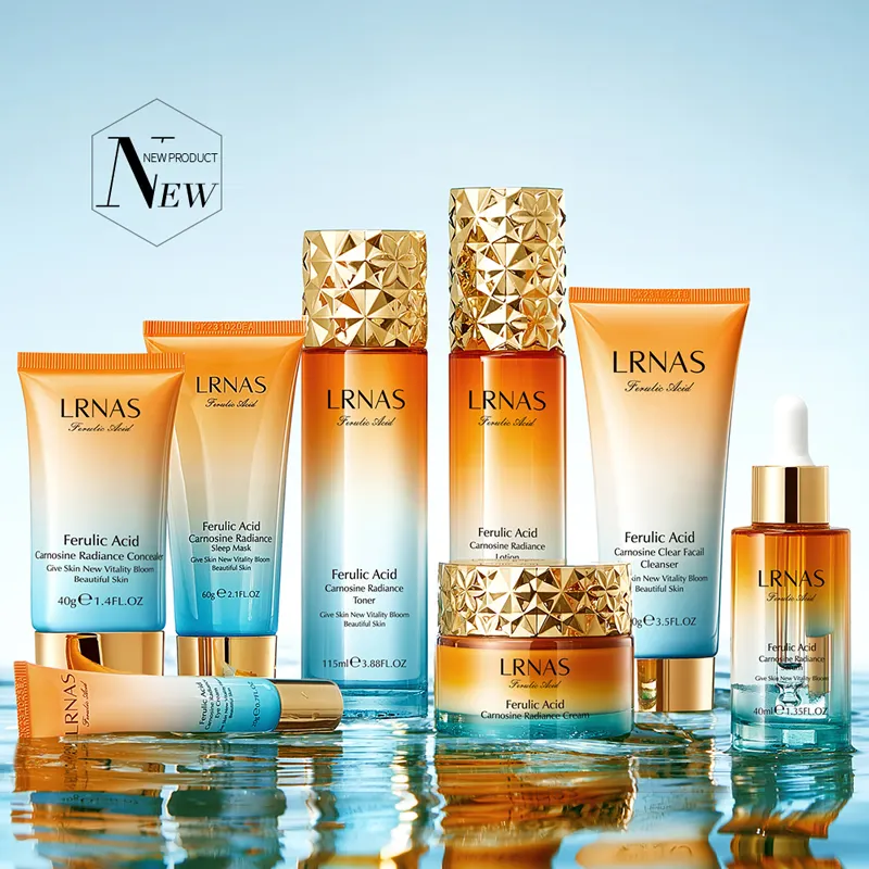 OEM Private Label Ferulate Carnosine Skincare Set Toner Cream Anti Aging Wrinkles Brightening Moisturizing Herbal Skin Care Set
