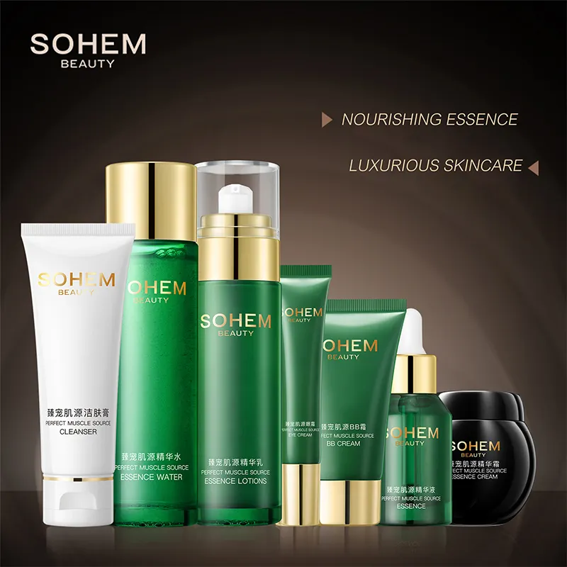 SOHEM Luxurious Anti-Aging Facial Skin Care Set with Witch Hazel & Ganoderma Jojoba Oil-Moisturizing & Nourishing
