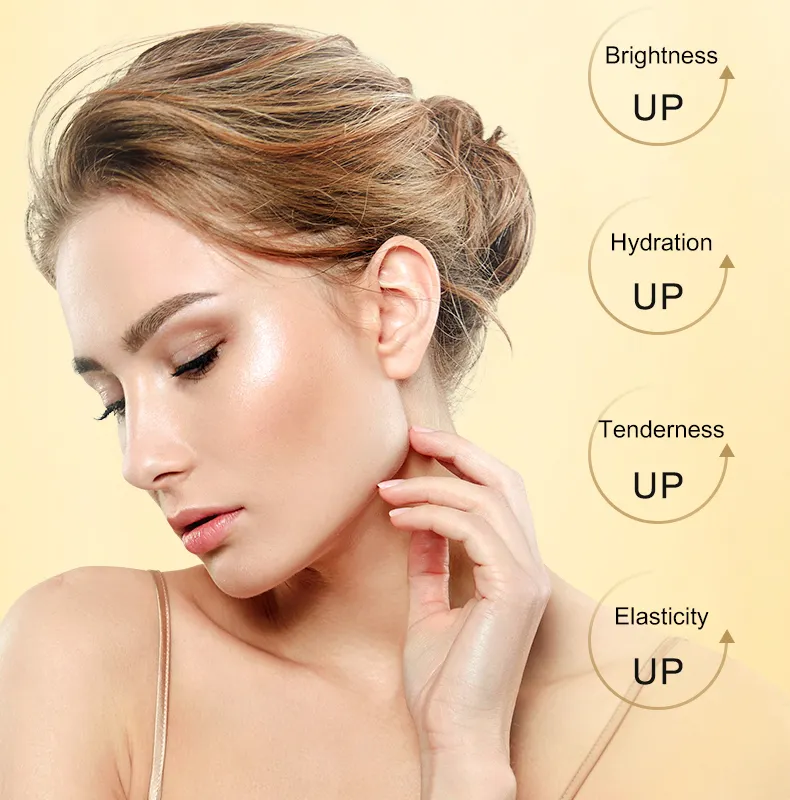 Private Label Anti Aging and Wrinkles Repairing Glow Brightening Time Peptide Golden Laydy 10-pieces Set for Daily Skincare SPA