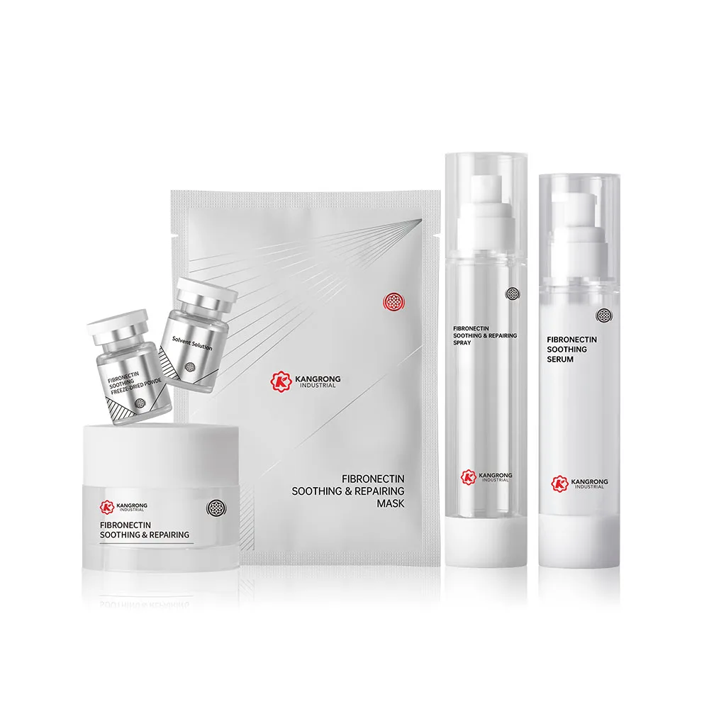 OEM Private Label Skincare Set Fibronectin Soothing Repairing Face Cream Spray Facial Serum Skin Care Repairs Damaged Skin