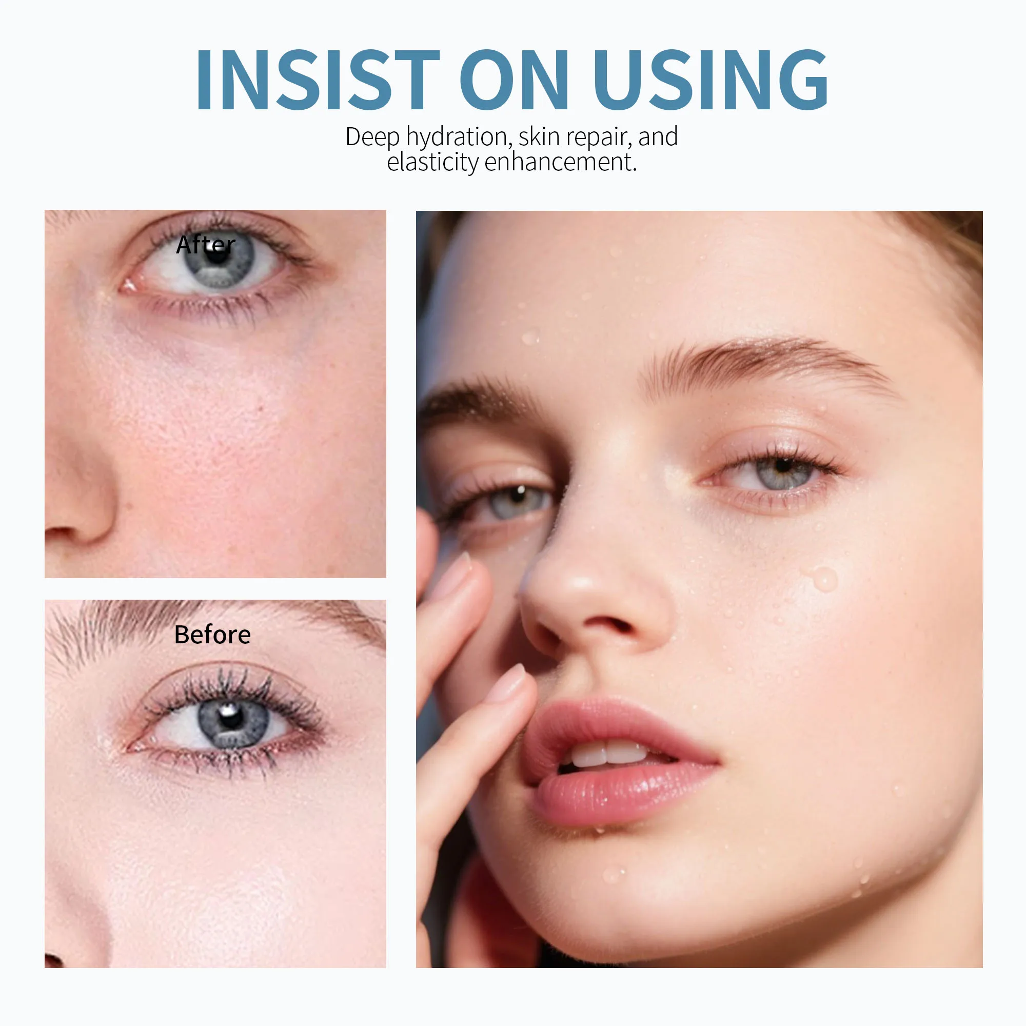 GMPC Factory Snail Eye Care Set Niacinamide Panthenol Hydrogel Patches Essence Cream Hyaluronic Acid Peptides MoCRA Ready