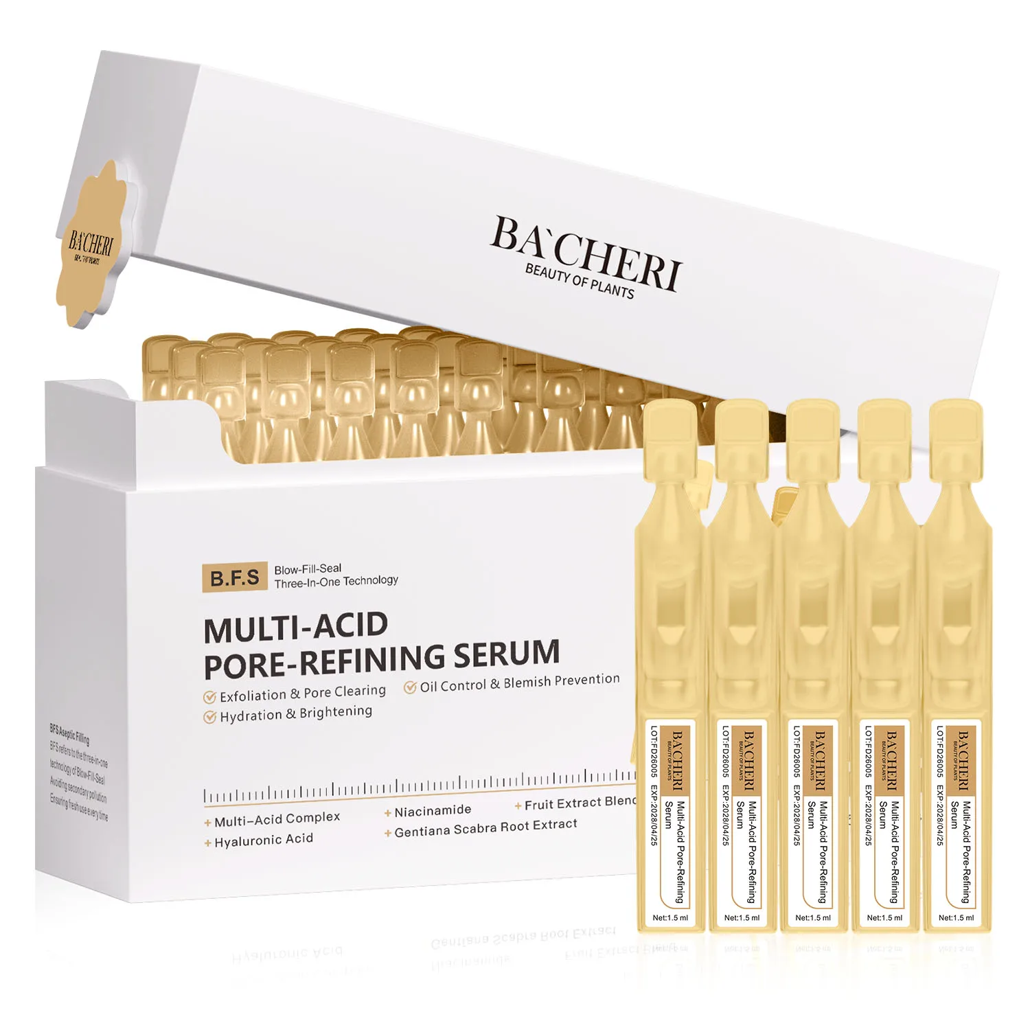 Advanced Multi Acid Peeling Serum Manufacturer BFS Mono Dose Ampoule Professional Private Label OneTouch Contract Factory