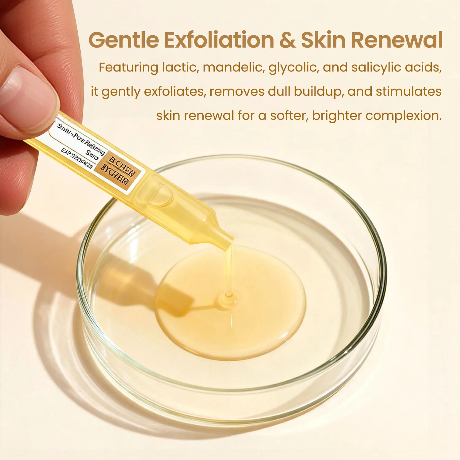 Advanced Multi Acid Peeling Serum Manufacturer BFS Mono Dose Ampoule Professional Private Label OneTouch Contract Factory