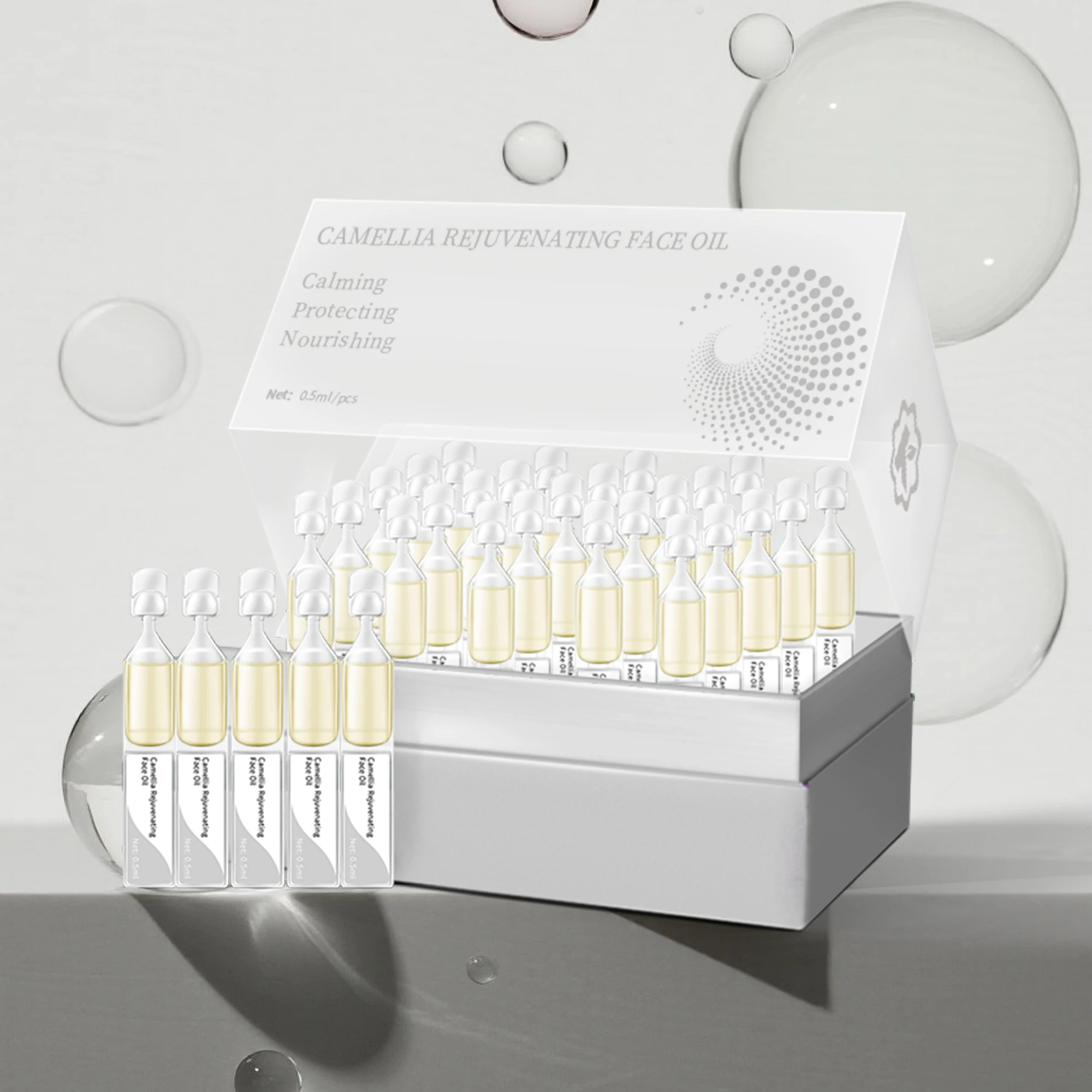 OEM ODM Manufacturer Pure Botanicals Camellia Rejuvenating Soothes Skin Face Oil Serum Capsules for Dryness Sensitivity Dullness