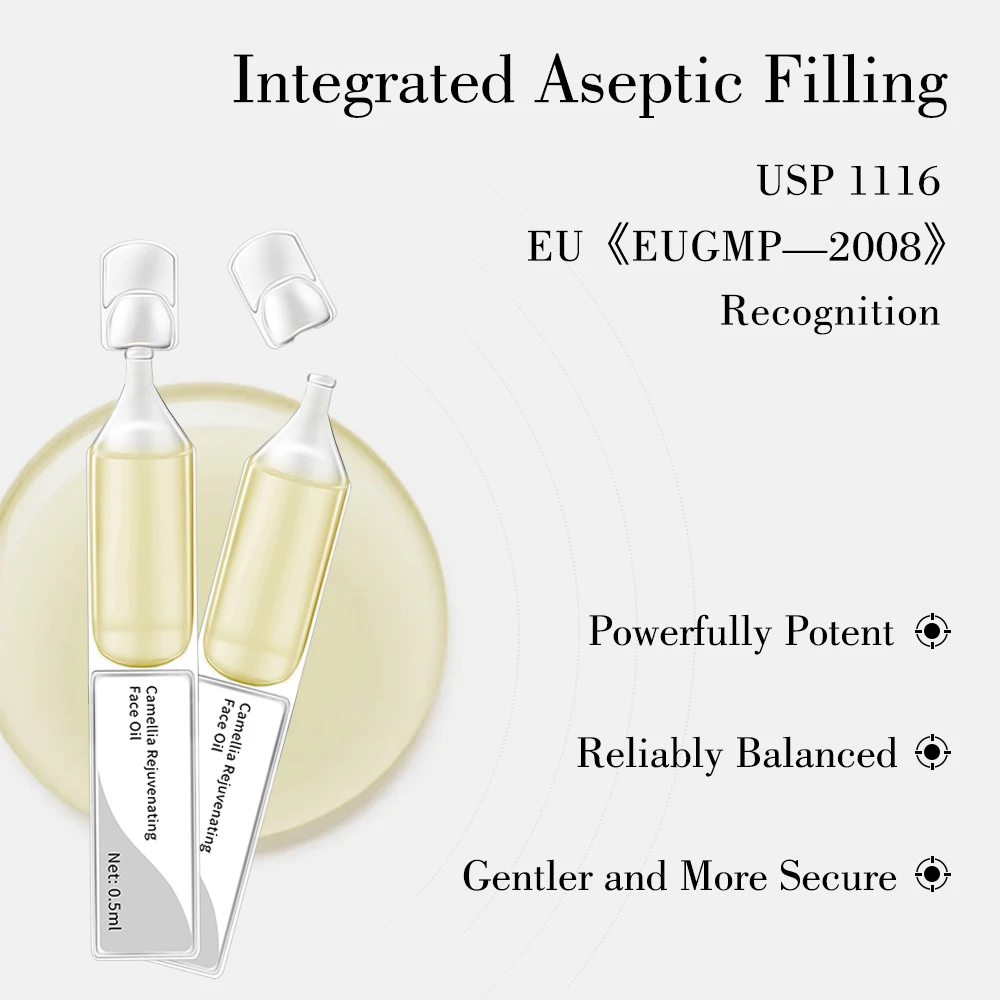 OEM ODM Manufacturer Pure Botanicals Camellia Rejuvenating Soothes Skin Face Oil Serum Capsules for Dryness Sensitivity Dullness