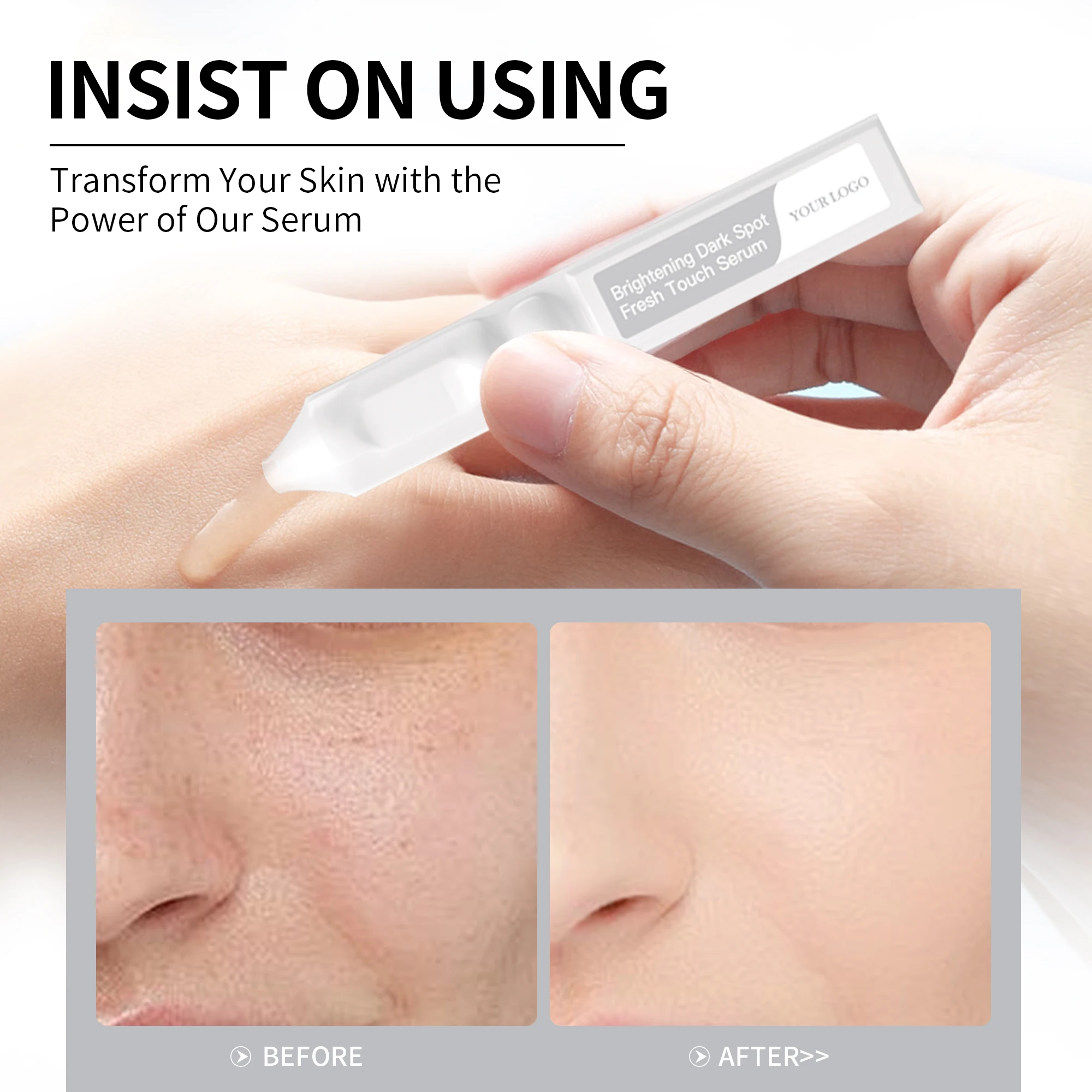 GMPC Factory 5% Niacinamide 2% Tranexamic Acid Brightening Face Ampoule Serum Soothing Paraben Free OEM MoCRA Ready