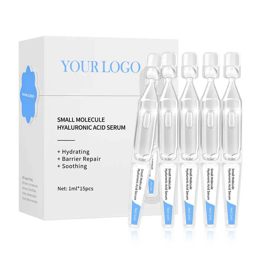 Small Molecule Hyaluronic Acid Liquid Face Serum for Fine Line and Intense Hydration Facial Moisturizer Visibly Plumped Skin