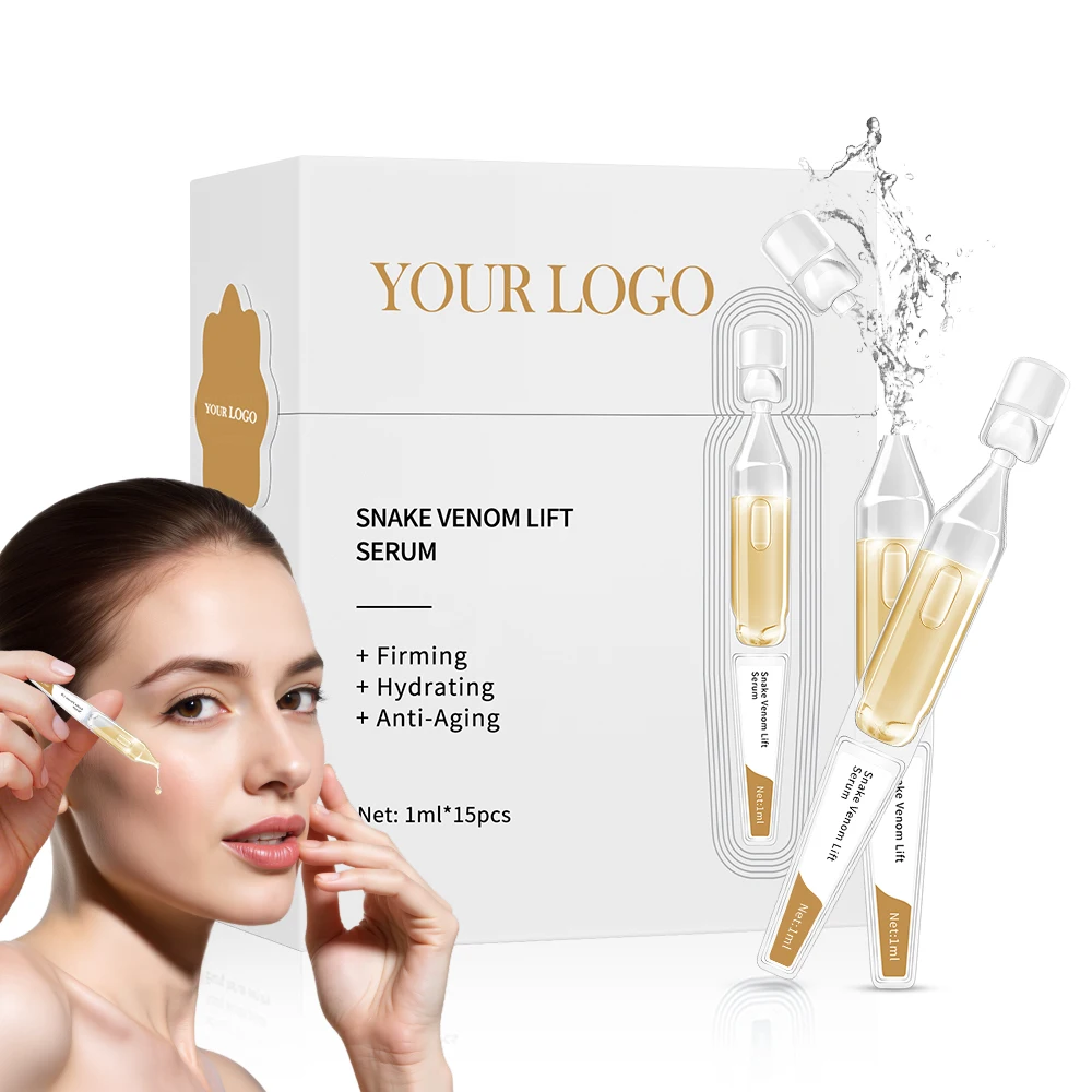 OEM/ODM Snake Venom Dipeptide Liquid Anti-Wrinkle Anti-Aging Lift Face Serum Daily Use Formula