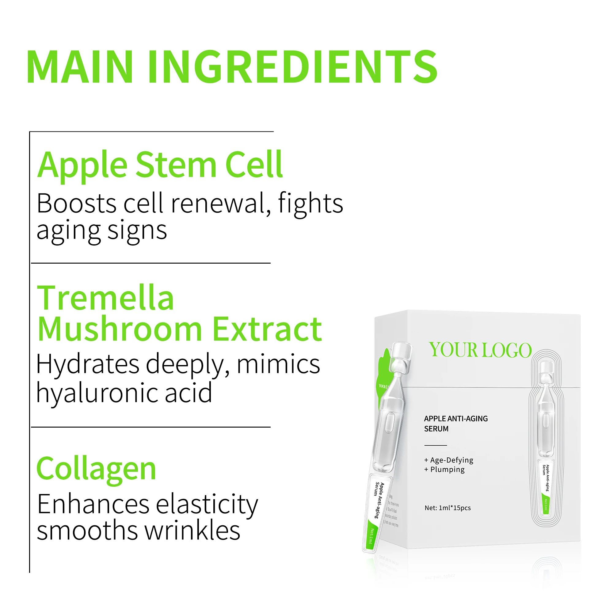 Apple Anti-Aging Face Serum with CoQ10 for Dark Spots and Fine Wrinkles | Krone Skin Care Manufacturer
