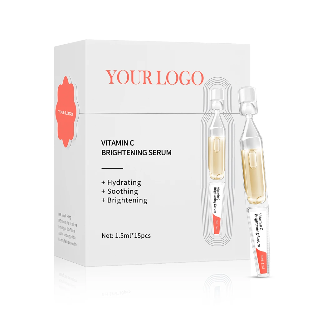 GMPC Factory Vitamin C E Hyaluronic Acid Anti-Aging Face Serum Brightening Dark Spot Care Formula Contract Manufacturing MoCRA