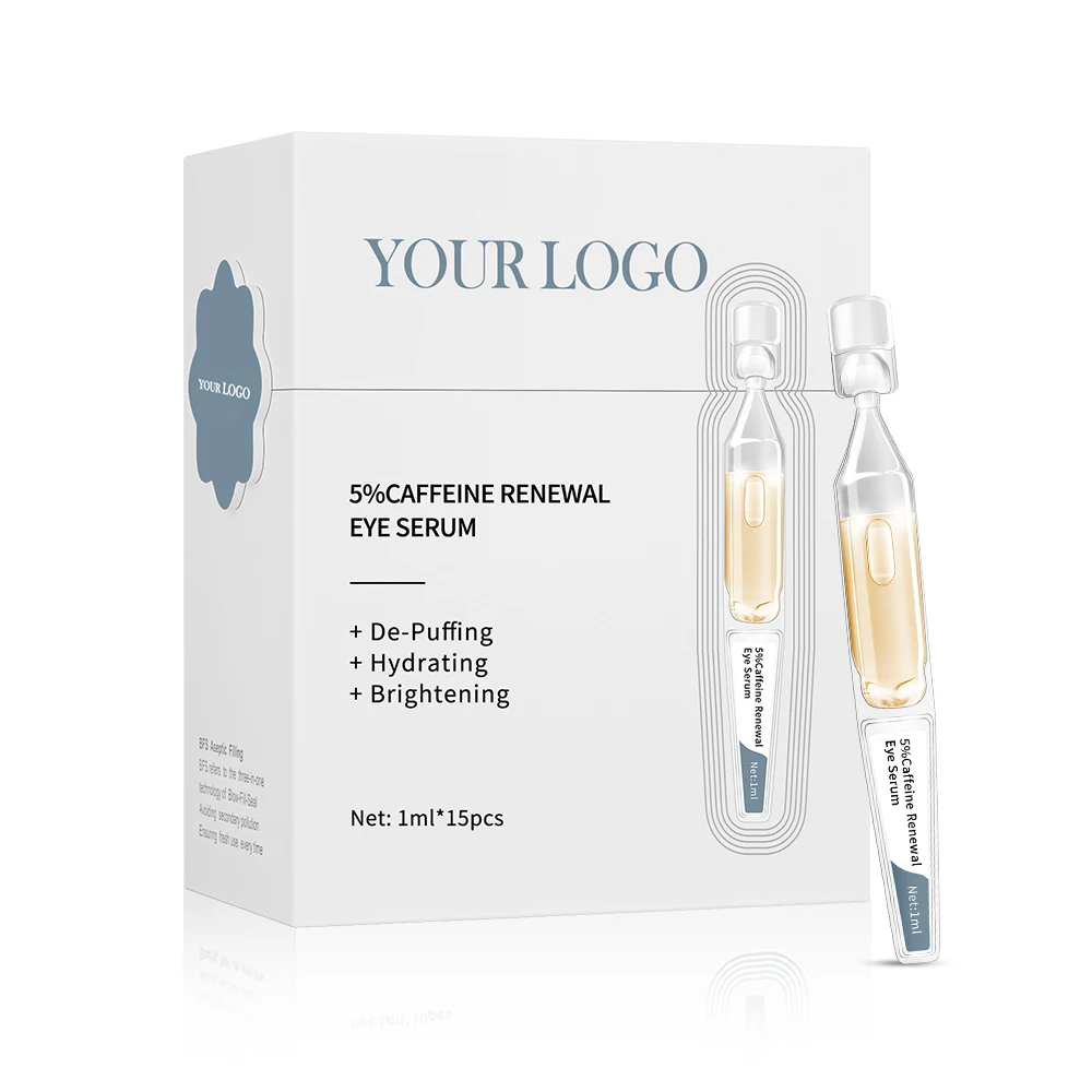 GMPC Factory 5% Caffeine Eye Serum Hyaluronic Acid Anti-Wrinkle De Puffing Hydrating Brightening Eye All Skin Types MoCRA Ready