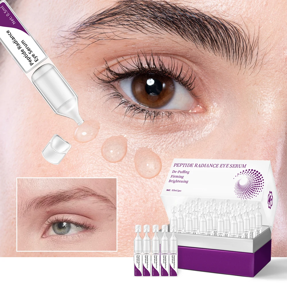 GMPC Factory Krone Private Label Peptide Radiance Eye Serum Niacinamide Firming Caffeine Depuffing Under-Eye Care FDA Registered