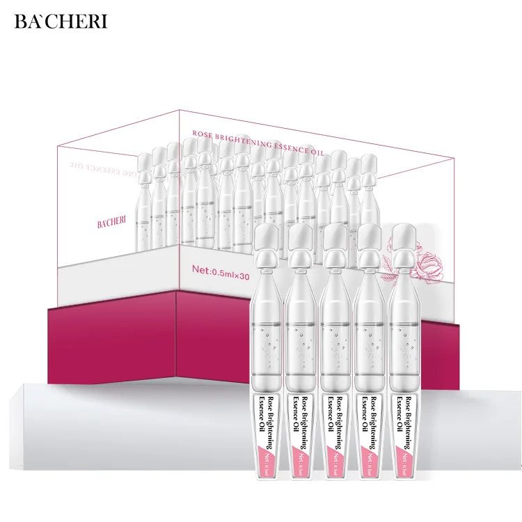 OEM Wholesale Private Label Skin Care Organic Anti Aging Moisturizing Whitening Rose Brightening Skin Repair Ampoule Face Oil