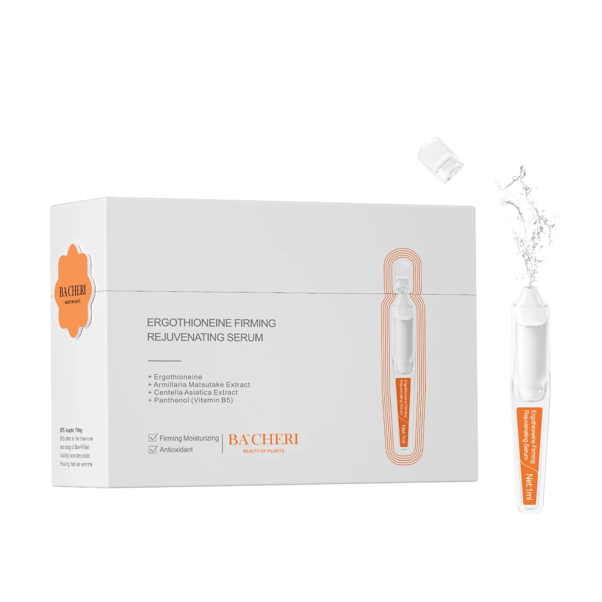 Centella Asiatica Vitamin B5 Carnosine Hydrating Repairing Antioxidant Ergothioneine Firming Liquid Facial Serum Armillaria