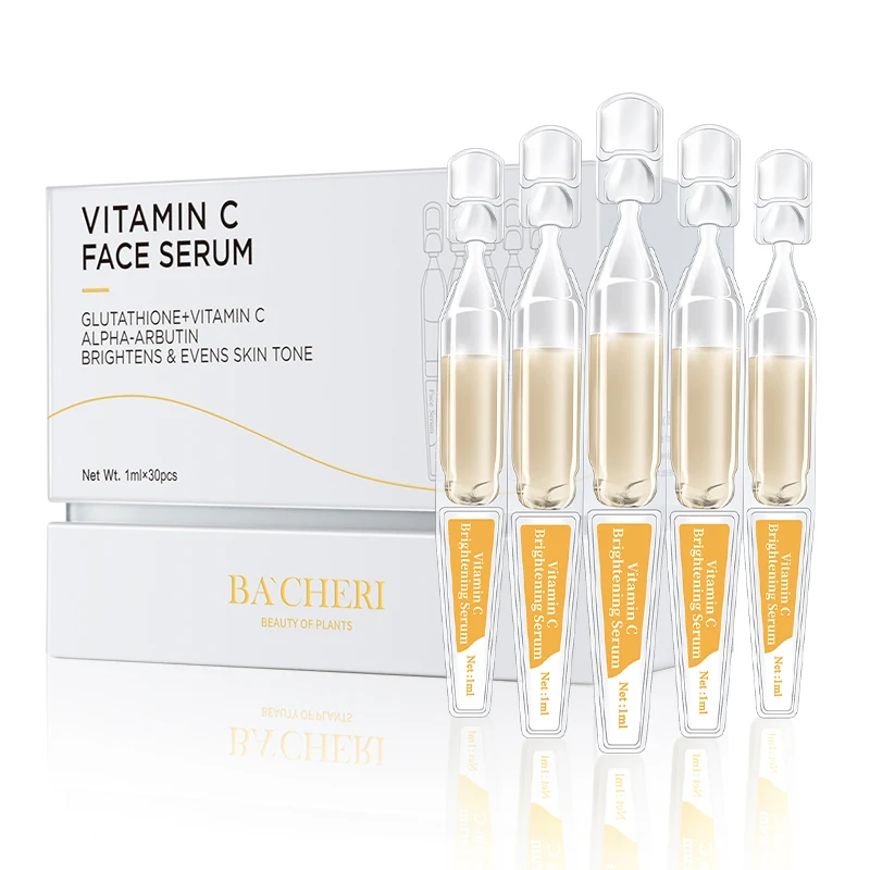 Kongrong OEM Custom BFS Safe Skincare Whitening Brightening Vitamin C Dark Spot Freckle Arbutin Face Care Facial Ampoules Serum