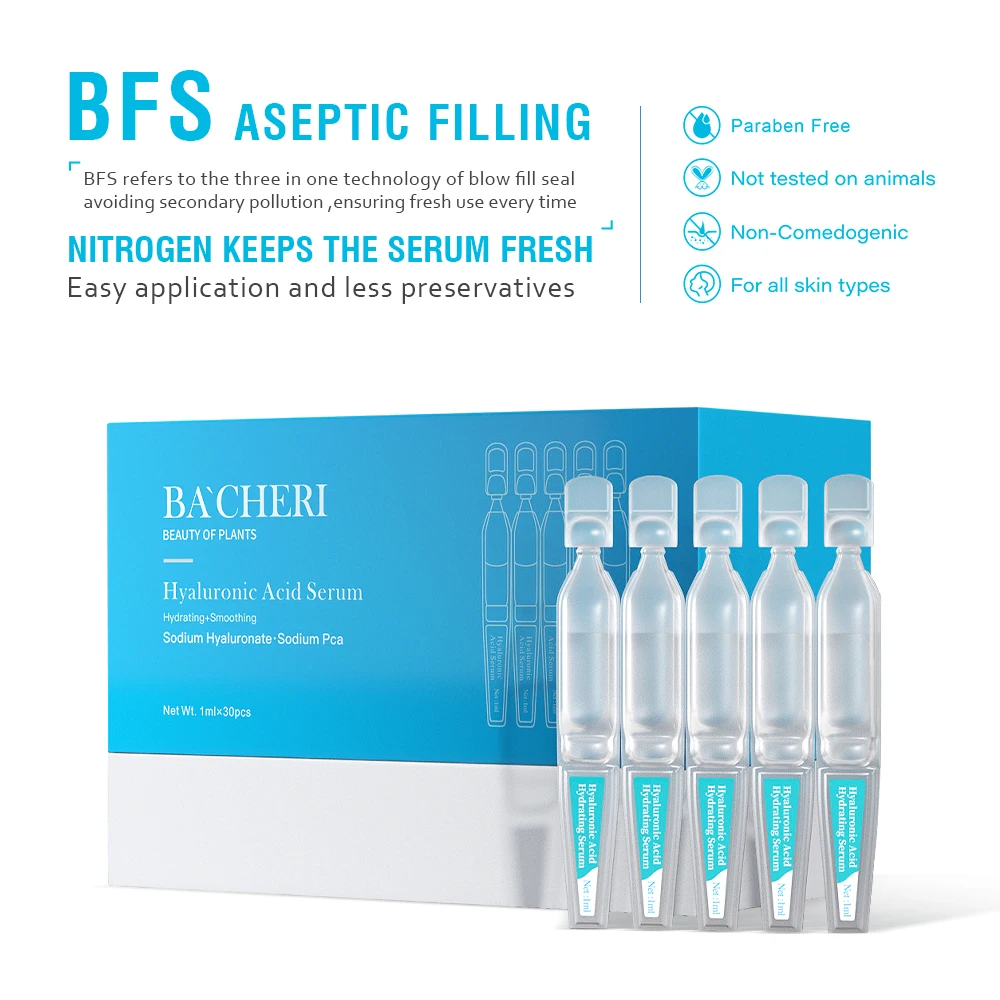 Kangrong Private Label Hyaluronic Acid Anti-Wrinkle Age-Defying Moisturizing Facial Serum OEM Ampoule Customizable Skin Repair